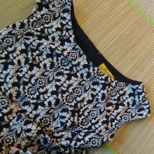 Black and beige printed dress